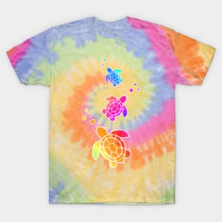 SEA Turtle Bubbles - Cute Turtle Art T-Shirt